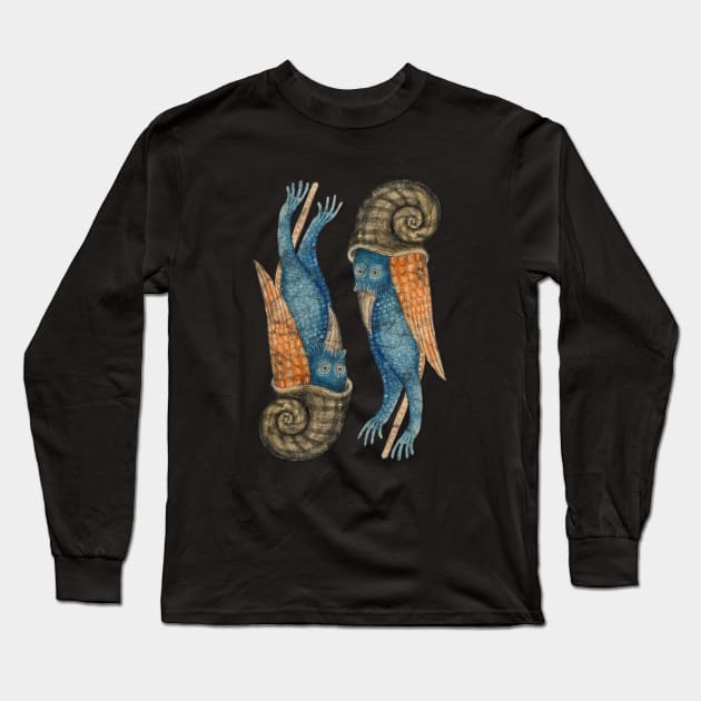 Medieval Birds Long Sleeve T-Shirt by karutees